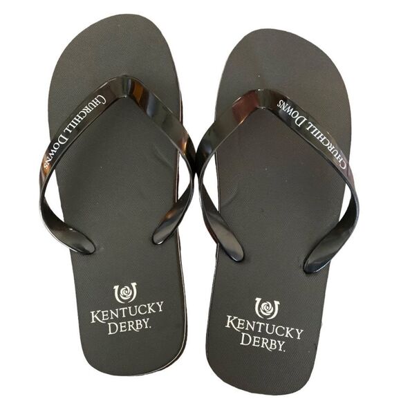 Kentucky Derby Men's Flip Flops - Picture 1 of 5